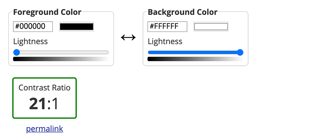 Colour contrast requirements to improve accessibility